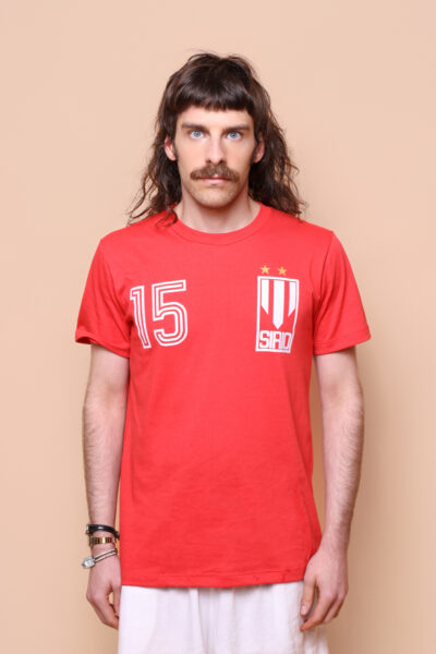 Camiseta vermelha estampada EC Sírio