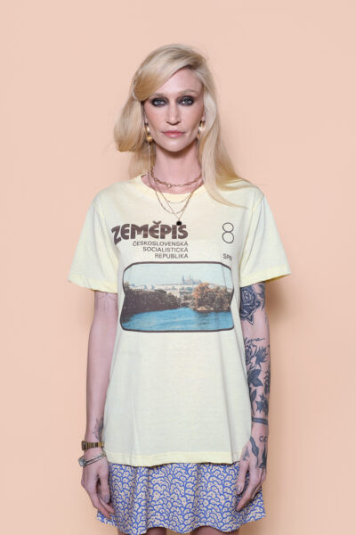 Camiseta amarela estampada Zemepis