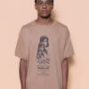 Camiseta oversize marrom estampada Blow-up