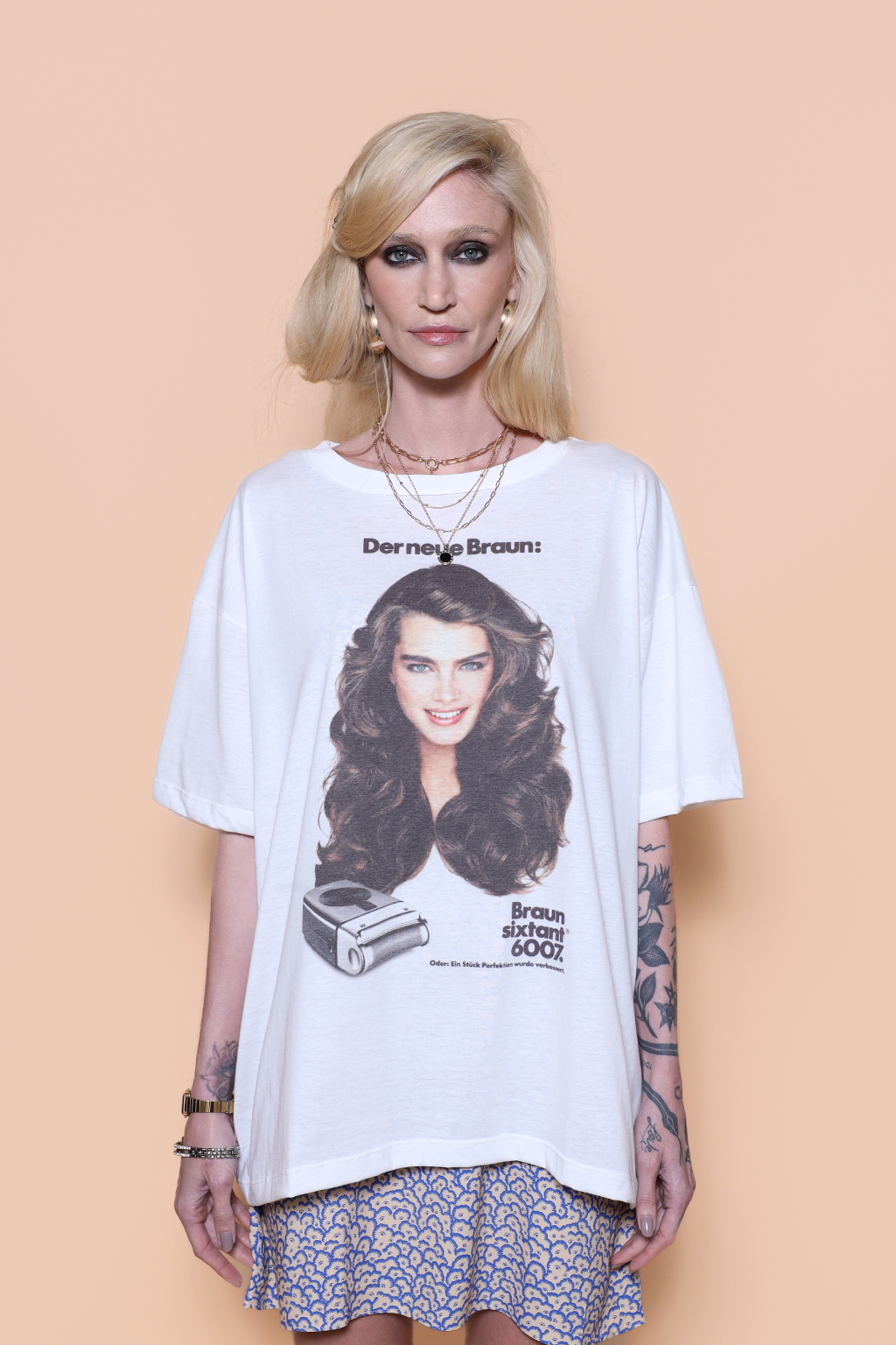 Camiseta oversize estampada Braun
