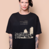 Camiseta oversize preta collab Mostra + AMP 1ª edição