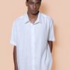 Camisa ampla linho off-white