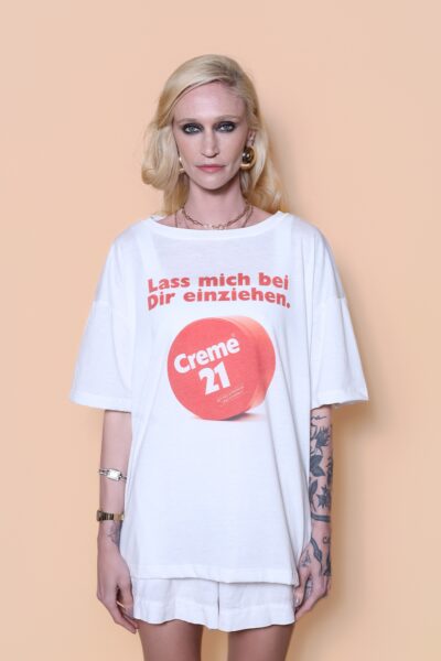 Camiseta oversize estampada Creme 21