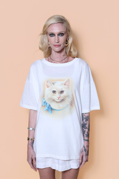Camiseta oversize estampada Angorá