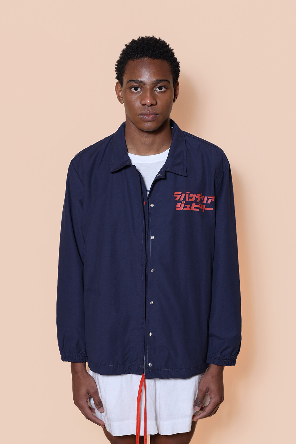 Jaqueta camisa tactel azul Lavanderia Júpiter Katakana