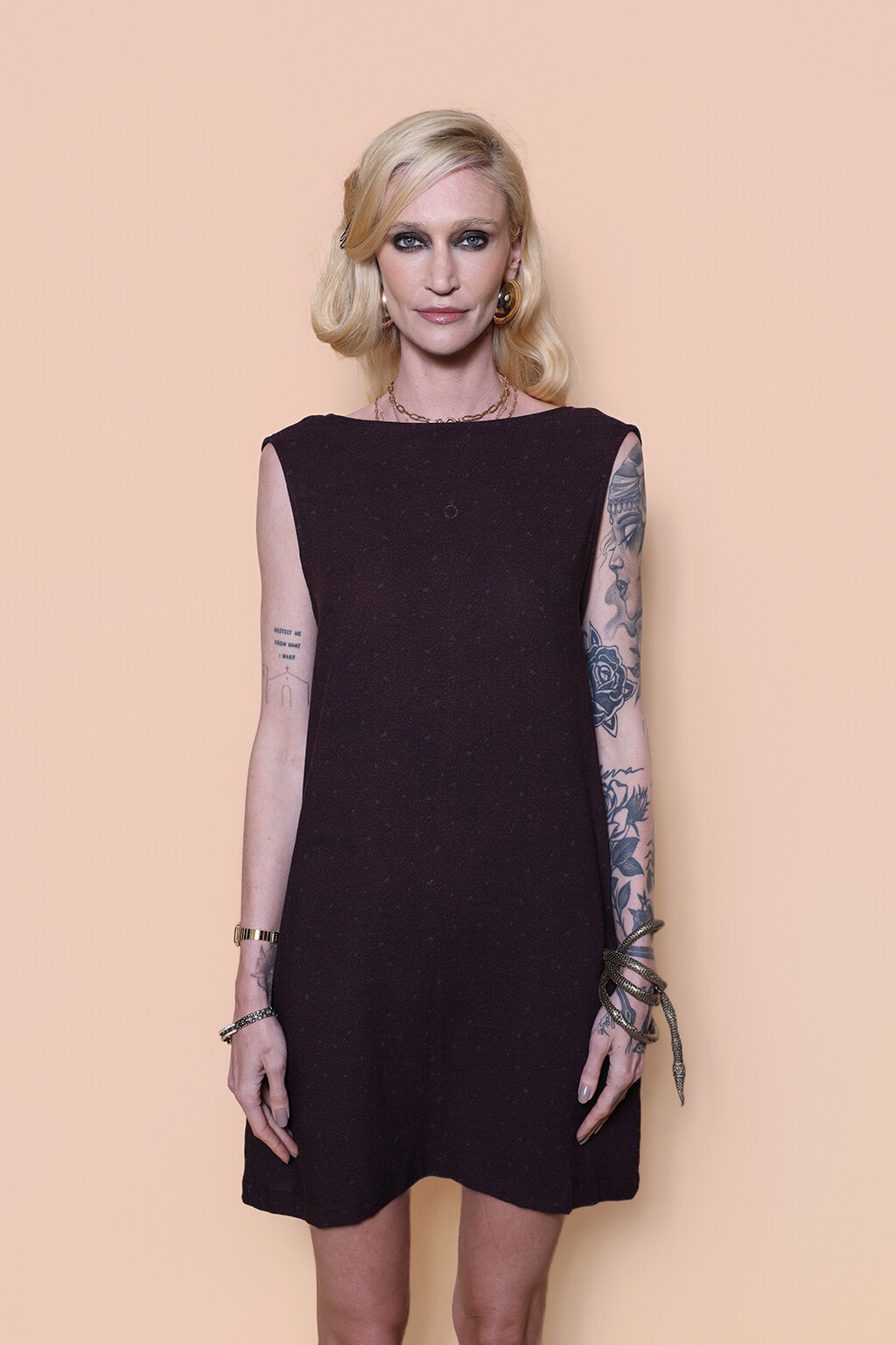 Vestido botão costas curto Constelação